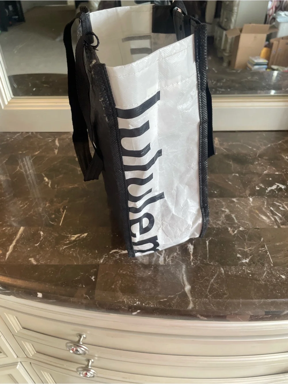 lululemon used/slight rip athletica Black Reusable Duffel-Tote